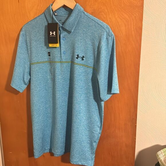 Under Armour Polo Shirt Mens Medium Wicking - Picture 1 of 2